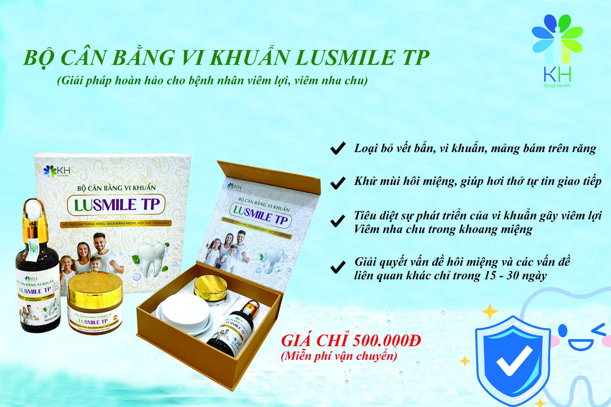 Cách chữa viêm lợi bằng sản phẩm Lusmile